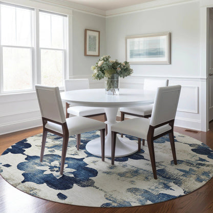 Addison Rugs Oelira Blue Washable Indoor-Outdoor Rug