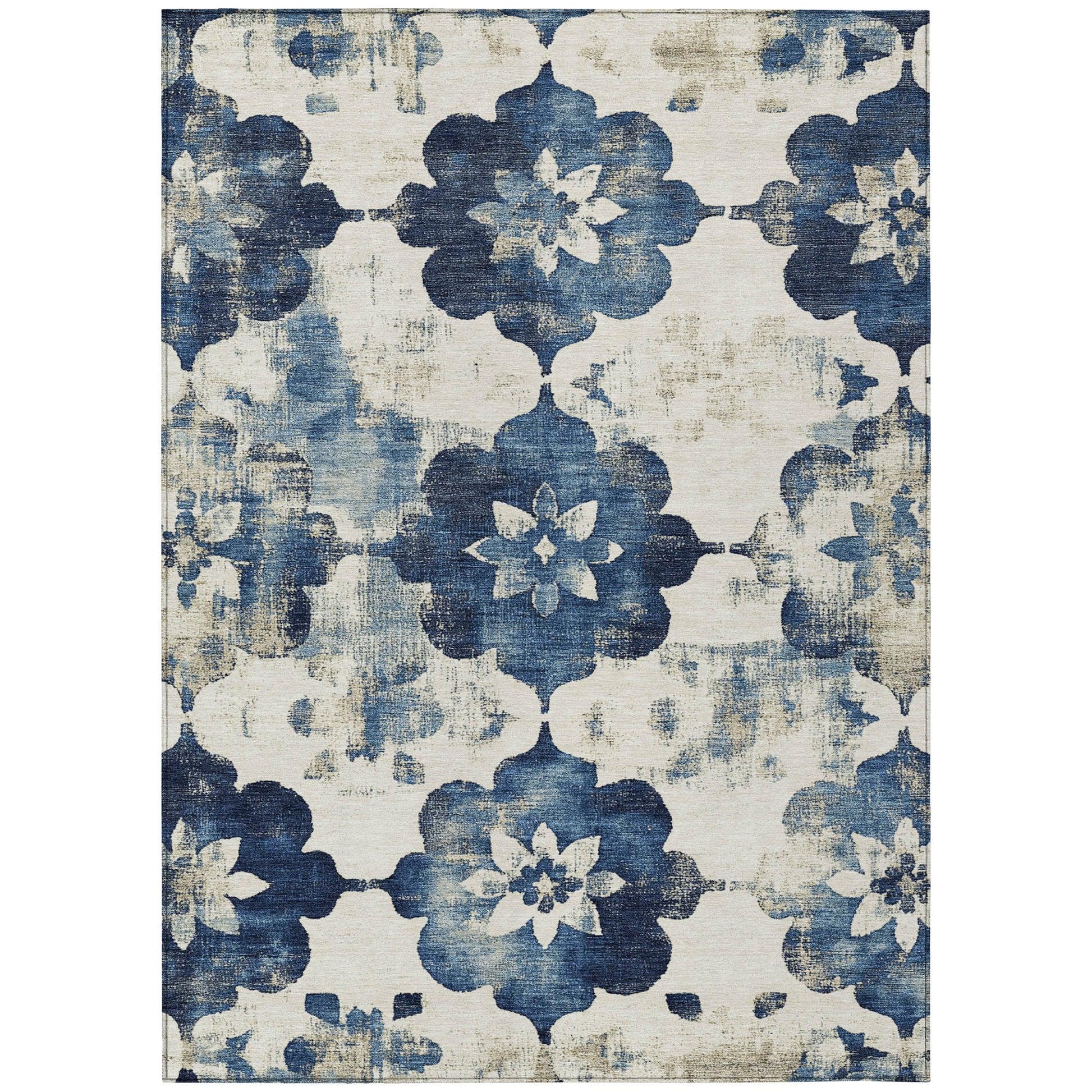 Addison Rugs Oelira Blue Washable Indoor-Outdoor Rug