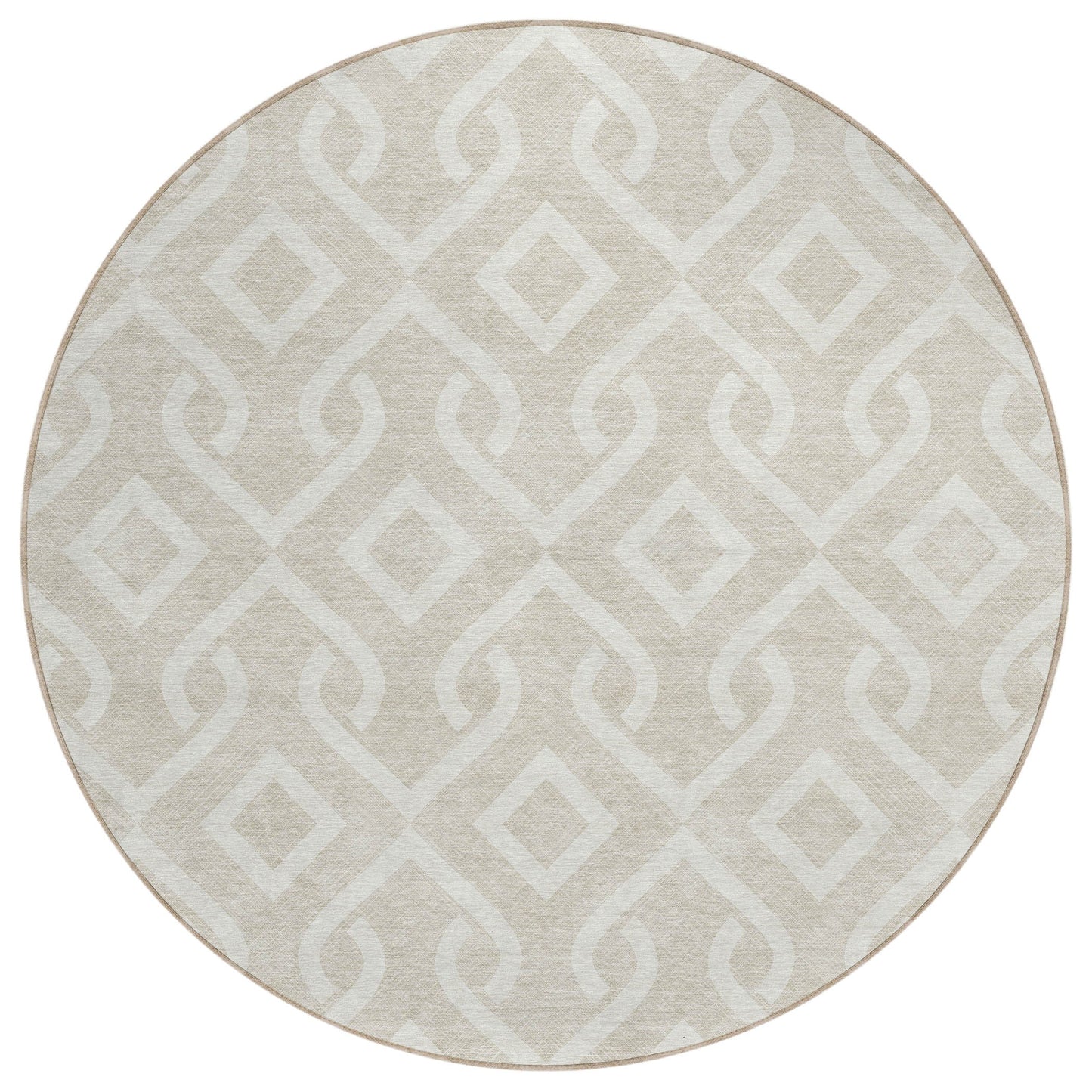 Addison Rugs Offset Stripes Beige Washable Indoor-Outdoor Rug