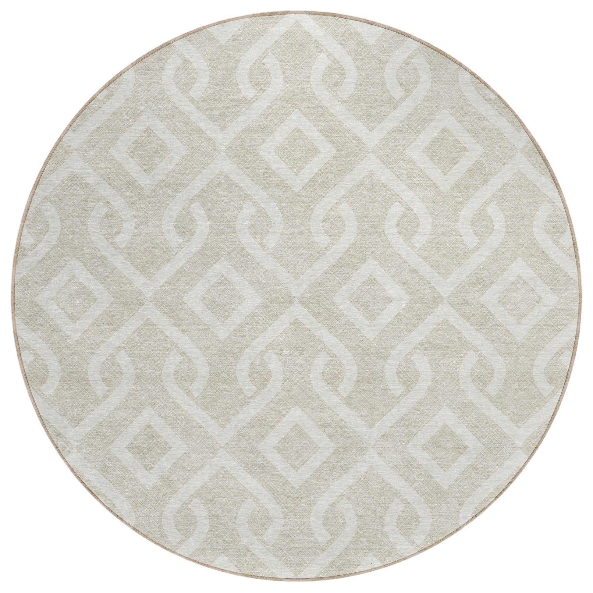 Addison Rugs Offset Stripes Beige Washable Indoor-Outdoor Rug