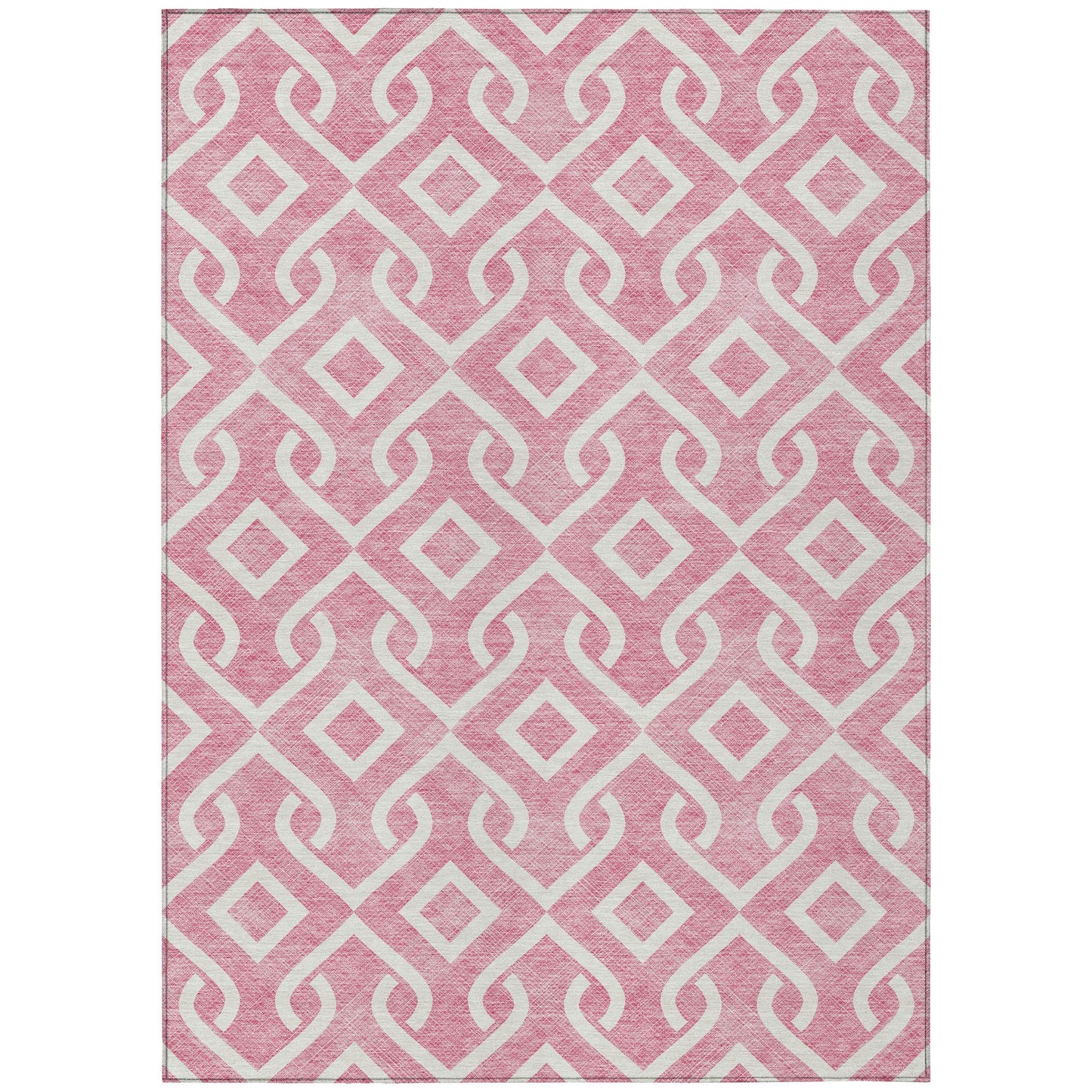 Addison Rugs Offset Stripes Blush Washable Indoor-Outdoor Rug