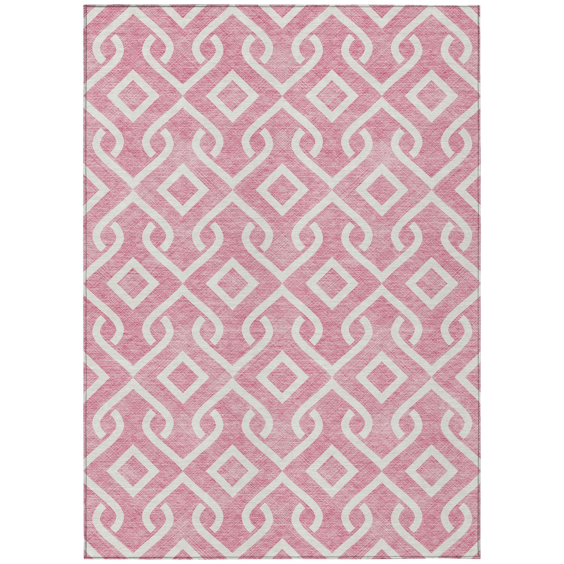 Addison Rugs Offset Stripes Blush Washable Indoor-Outdoor Rug