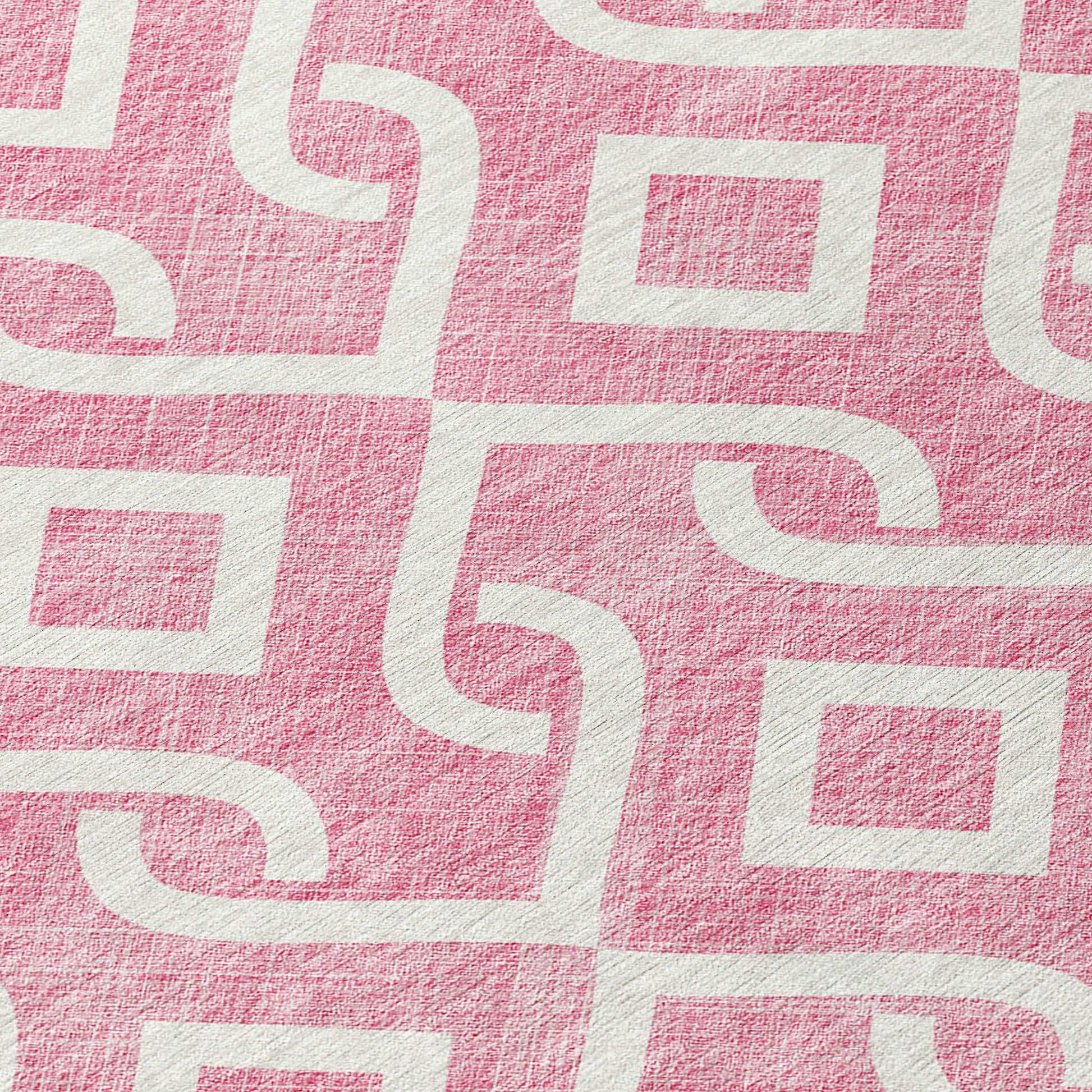 Addison Rugs Offset Stripes Blush Washable Indoor-Outdoor Rug