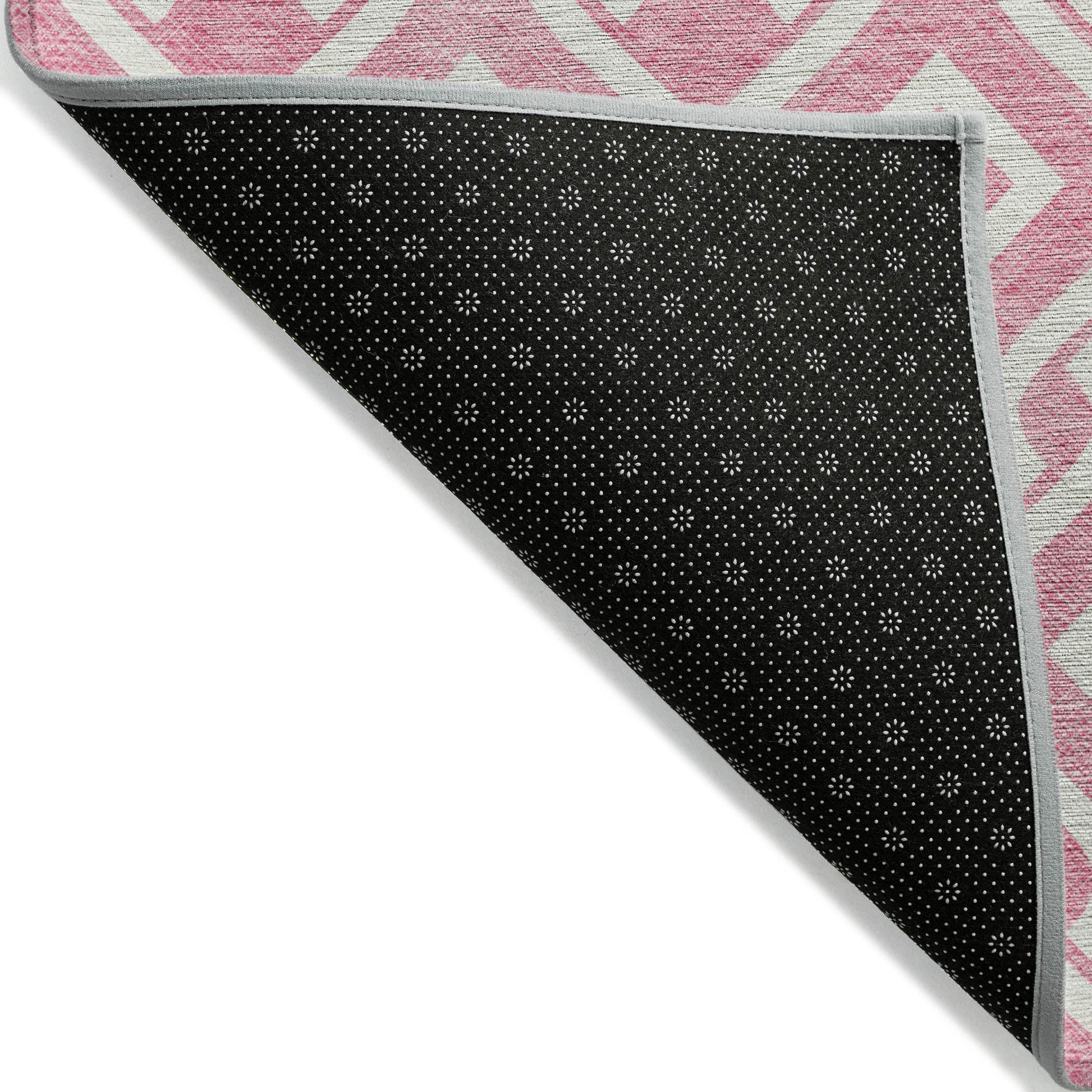 Addison Rugs Offset Stripes Blush Washable Indoor-Outdoor Rug