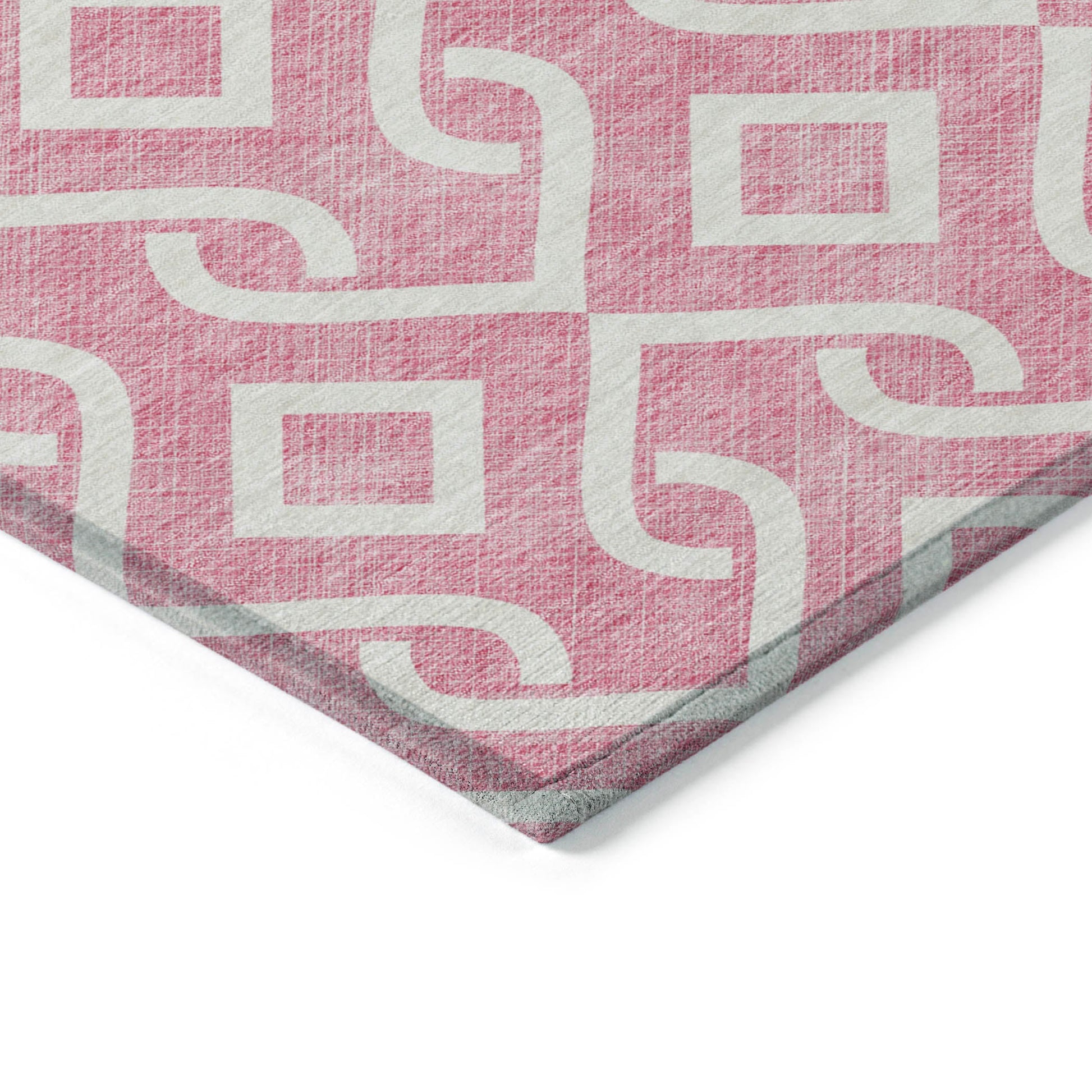 Addison Rugs Offset Stripes Blush Washable Indoor-Outdoor Rug