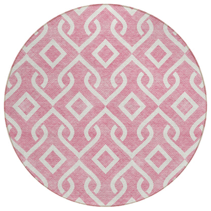 Addison Rugs Offset Stripes Blush Washable Indoor-Outdoor Rug