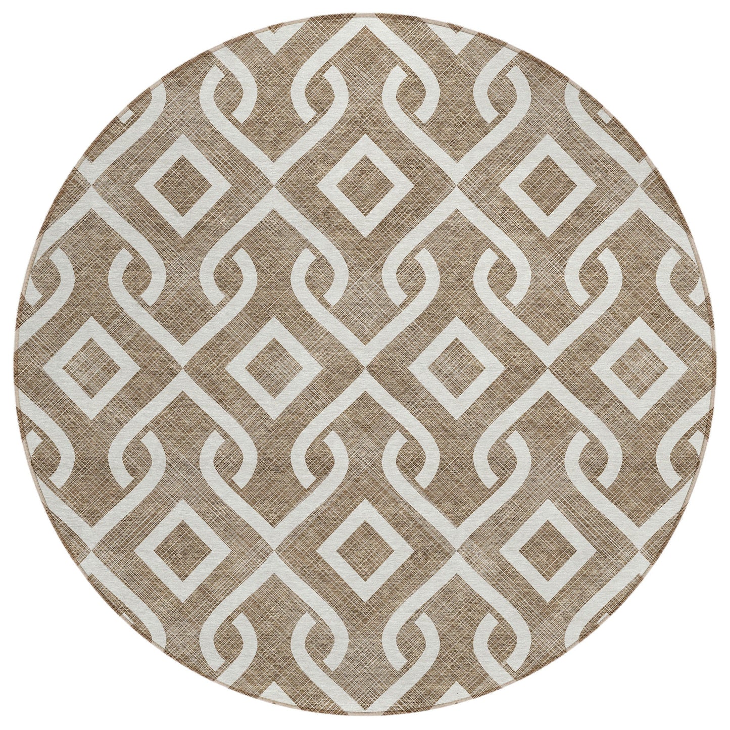 Addison Rugs Offset Stripes Brown Washable Indoor-Outdoor Rug