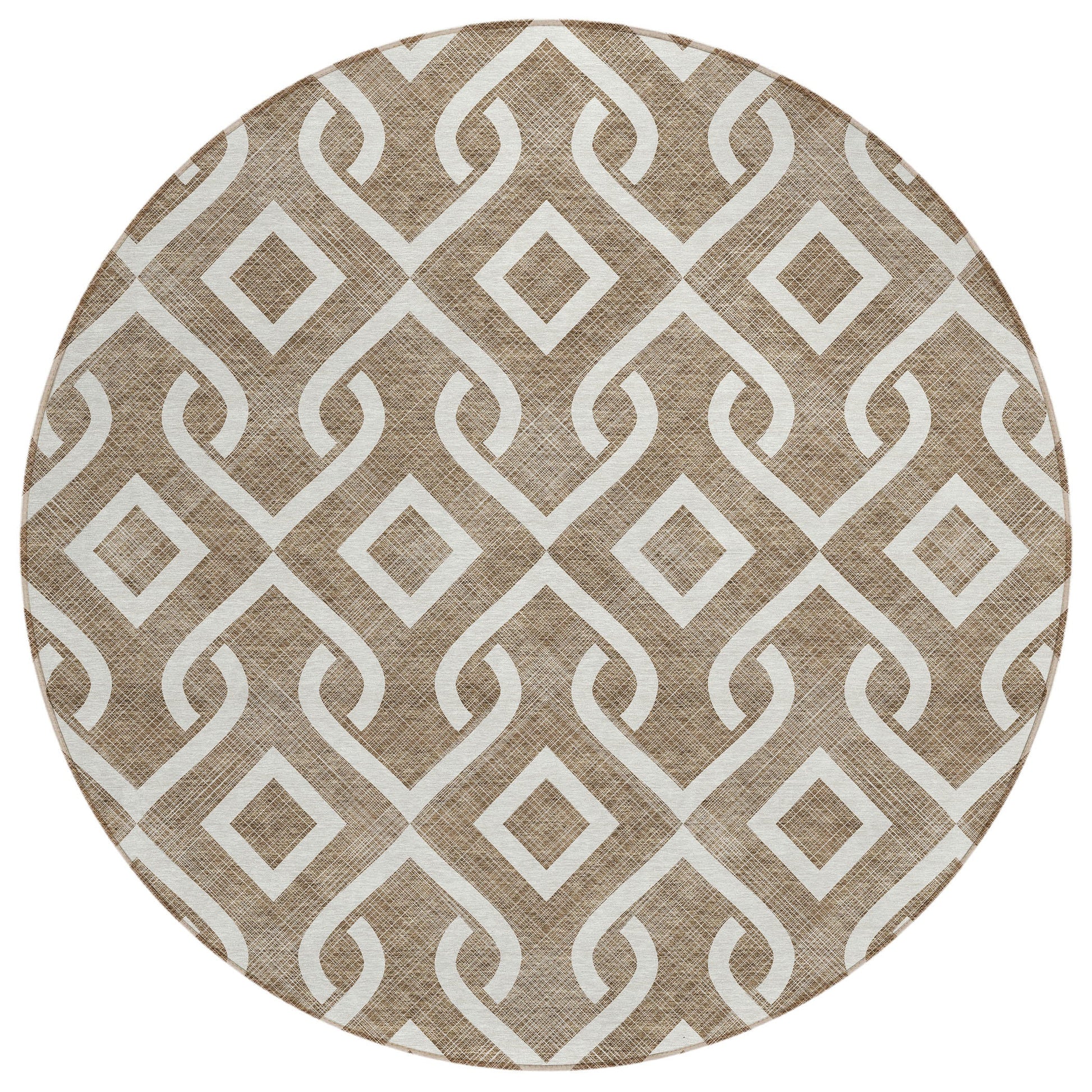 Addison Rugs Offset Stripes Brown Washable Indoor-Outdoor Rug
