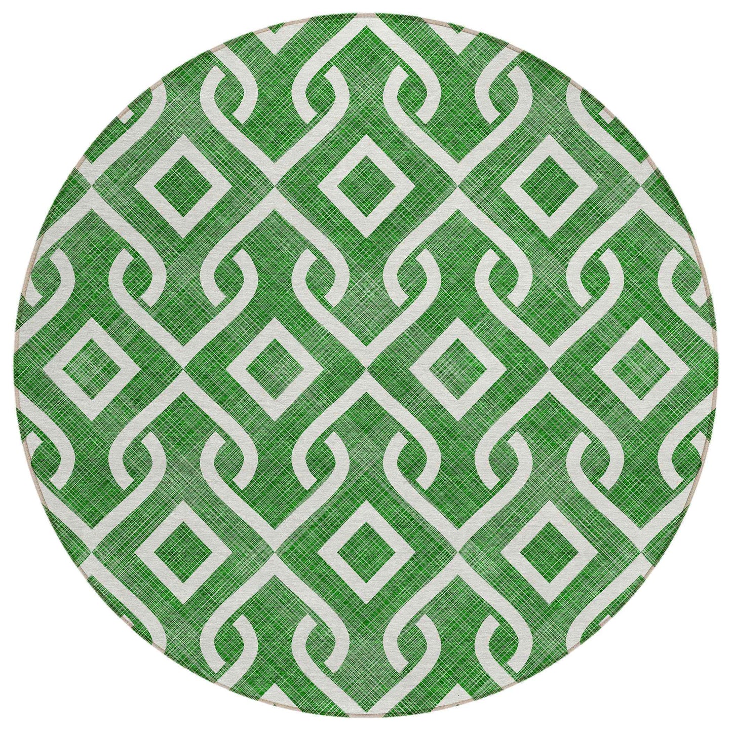 Addison Rugs Offset Stripes Emerald Indoor-Outdoor Rug with Matching Throw