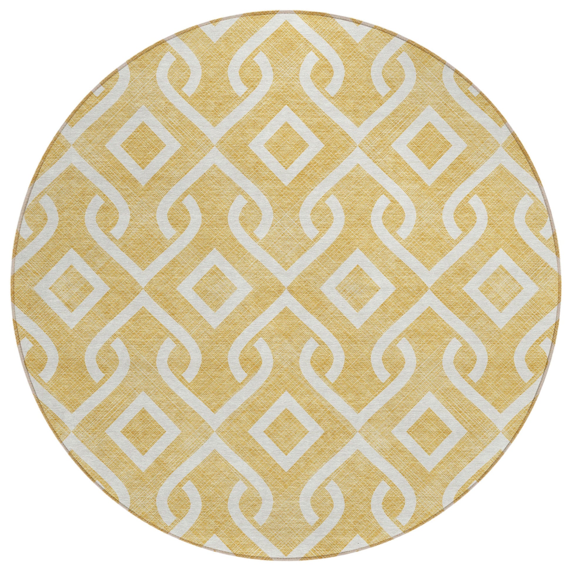 Addison Rugs Offset Stripes Gold Washable Indoor-Outdoor Rug