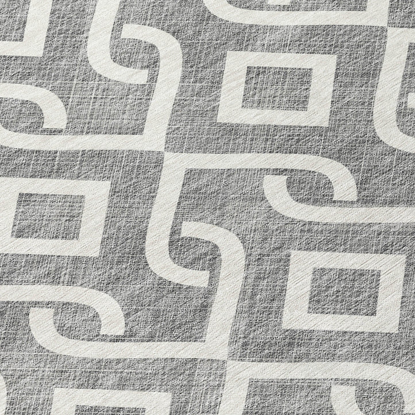Addison Rugs Offset Stripes Grey Washable Indoor-Outdoor Rug