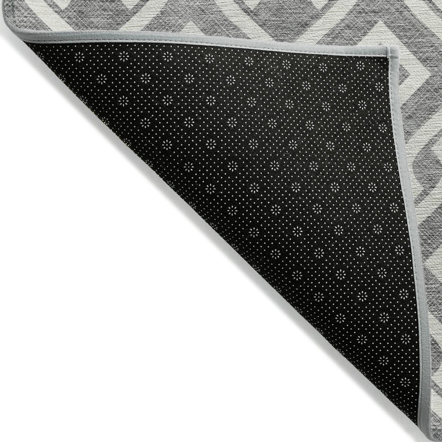 Addison Rugs Offset Stripes Grey Washable Indoor-Outdoor Rug