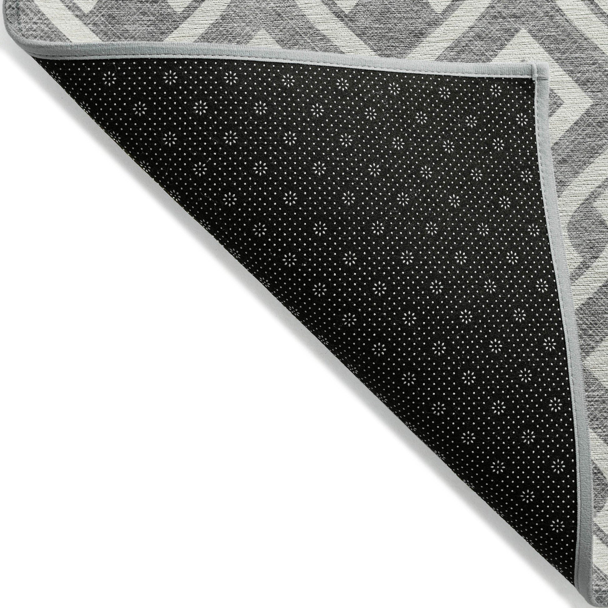 Addison Rugs Offset Stripes Grey Washable Indoor-Outdoor Rug