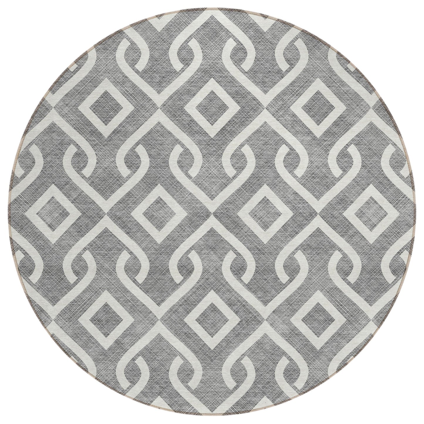 Addison Rugs Offset Stripes Grey Washable Indoor-Outdoor Rug