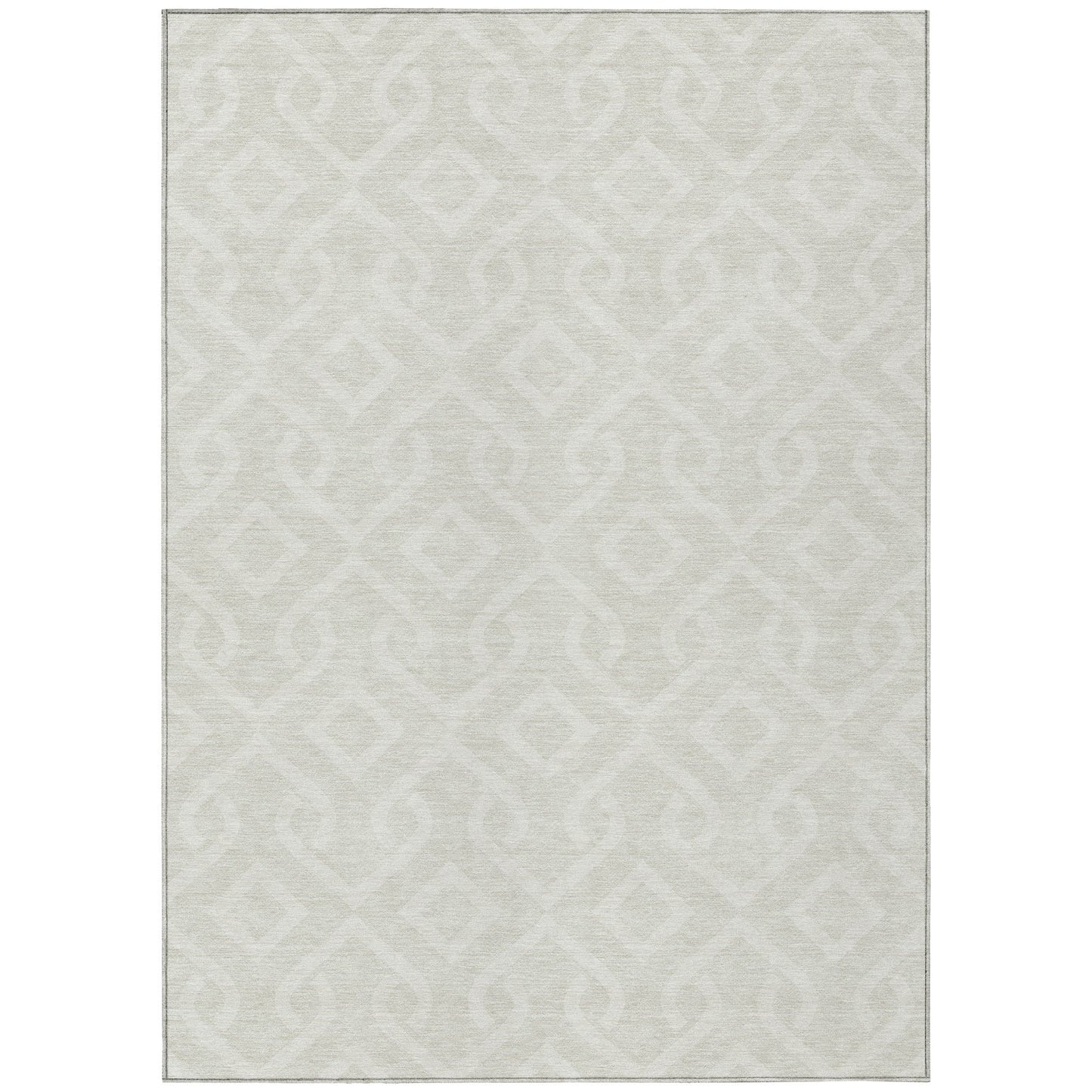 Addison Rugs Offset Stripes Ivory Washable Indoor-Outdoor Rug