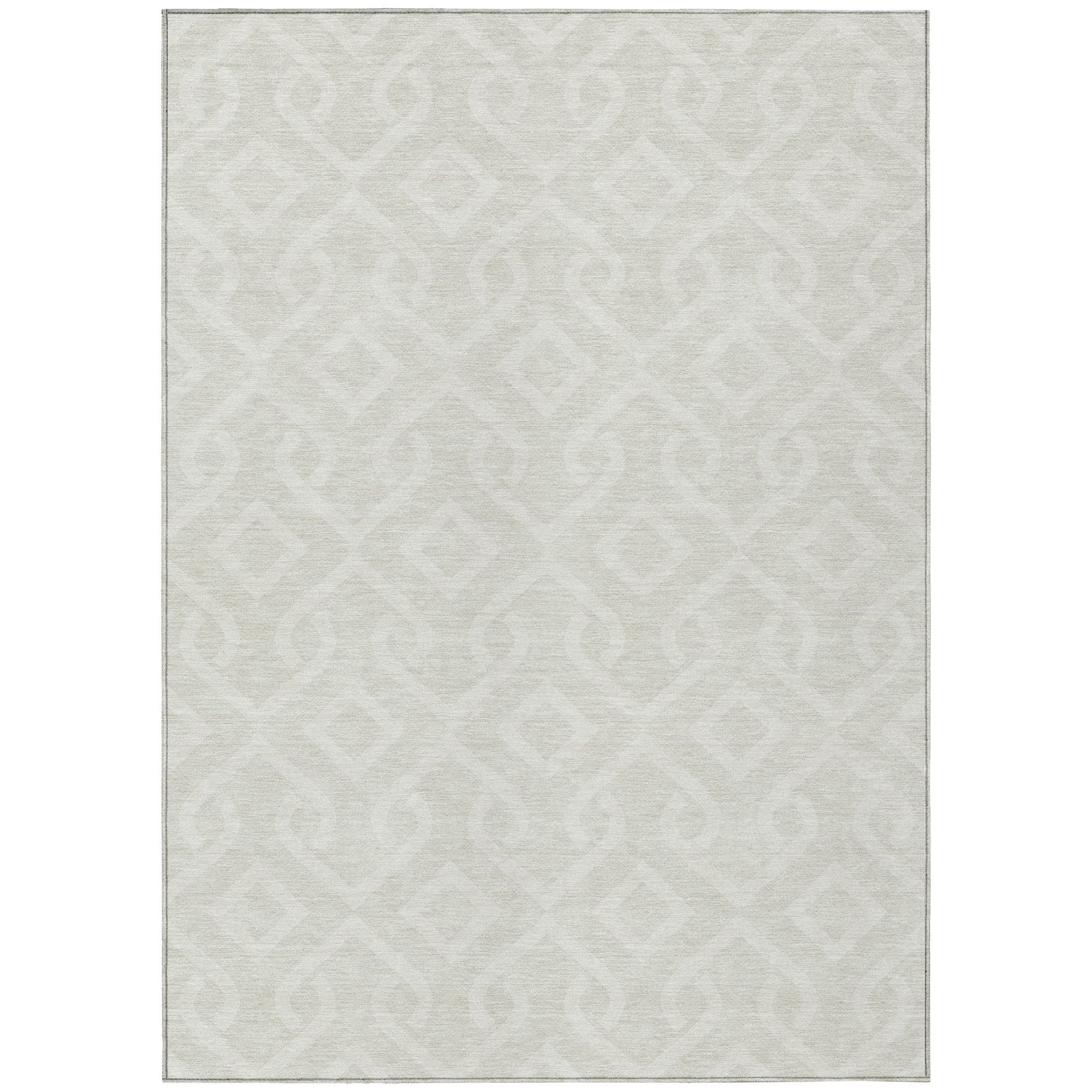 Addison Rugs Offset Stripes Ivory Washable Indoor-Outdoor Rug