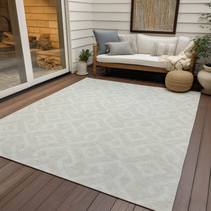 Addison Rugs Offset Stripes Ivory Washable Indoor-Outdoor Rug