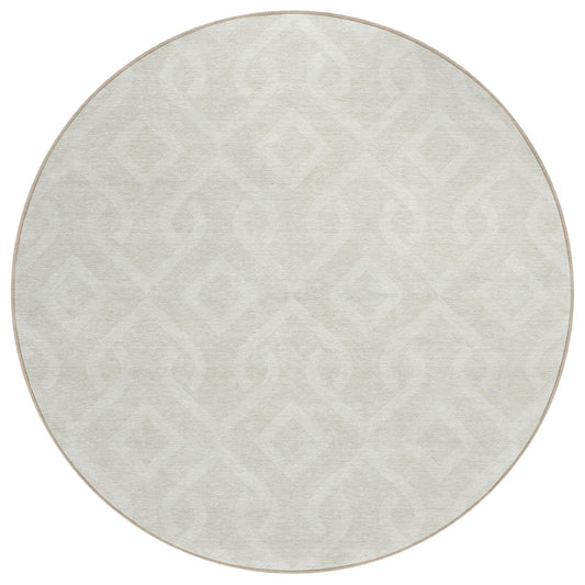 Addison Rugs Offset Stripes Ivory Washable Indoor-Outdoor Rug