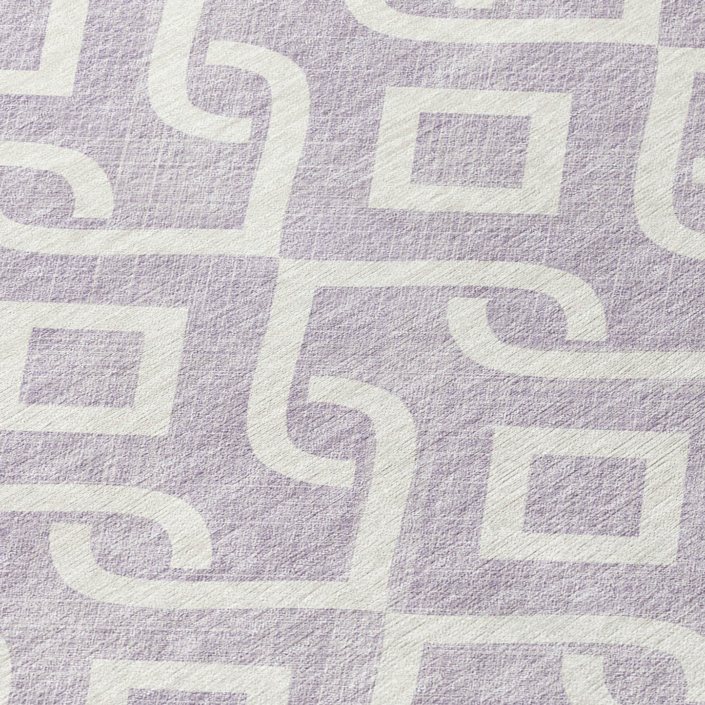 Addison Rugs Offset Stripes Lavender Washable Indoor-Outdoor Rug