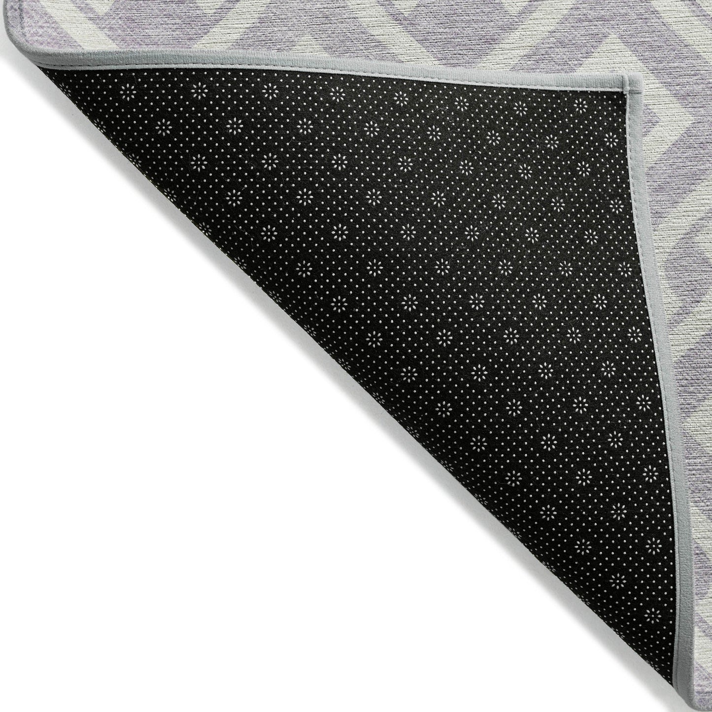 Addison Rugs Offset Stripes Lavender Washable Indoor-Outdoor Rug