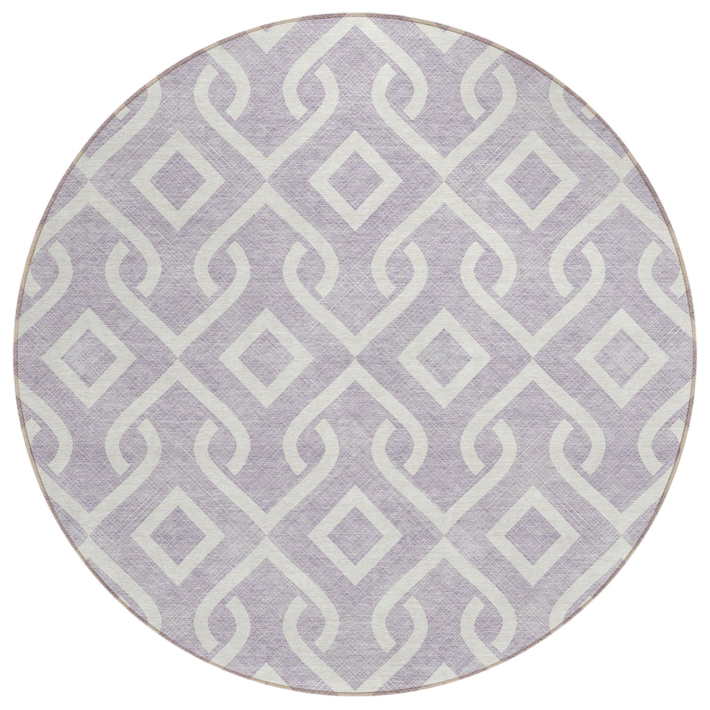 Addison Rugs Offset Stripes Lavender Washable Indoor-Outdoor Rug