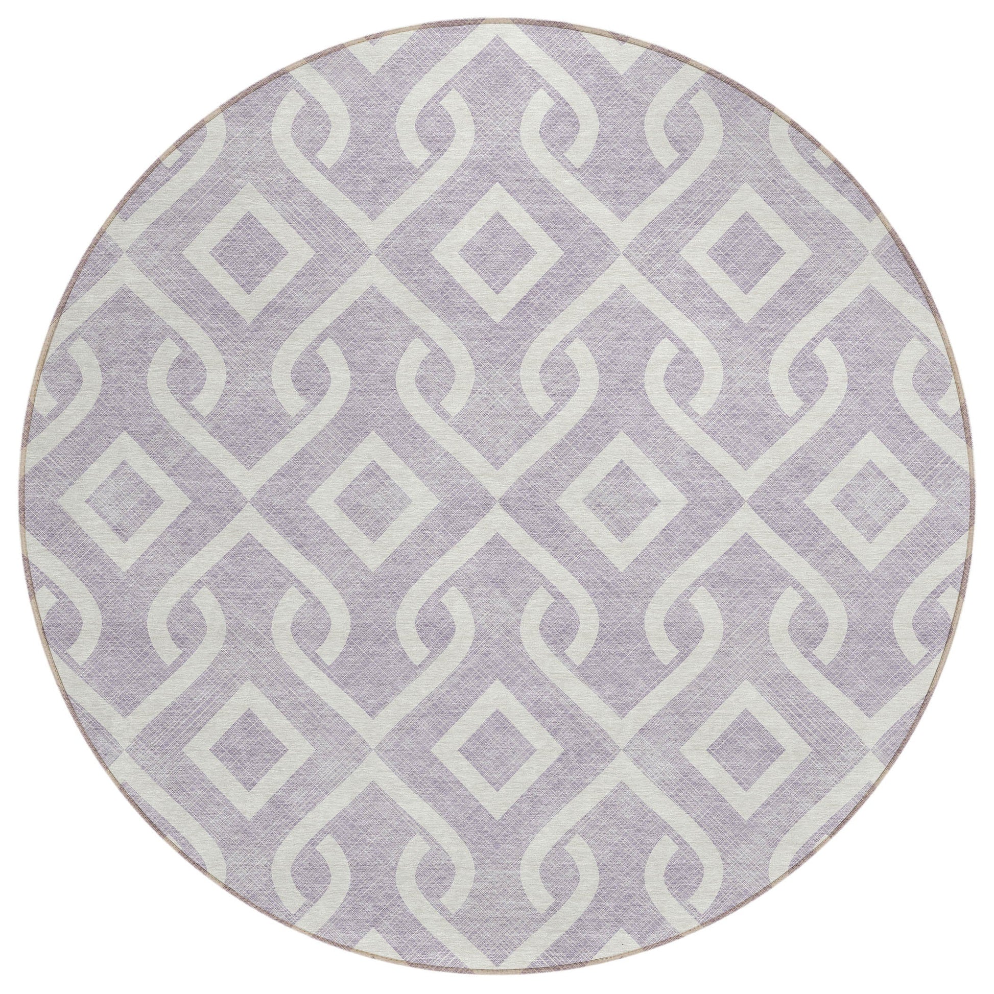 Addison Rugs Offset Stripes Lavender Washable Indoor-Outdoor Rug