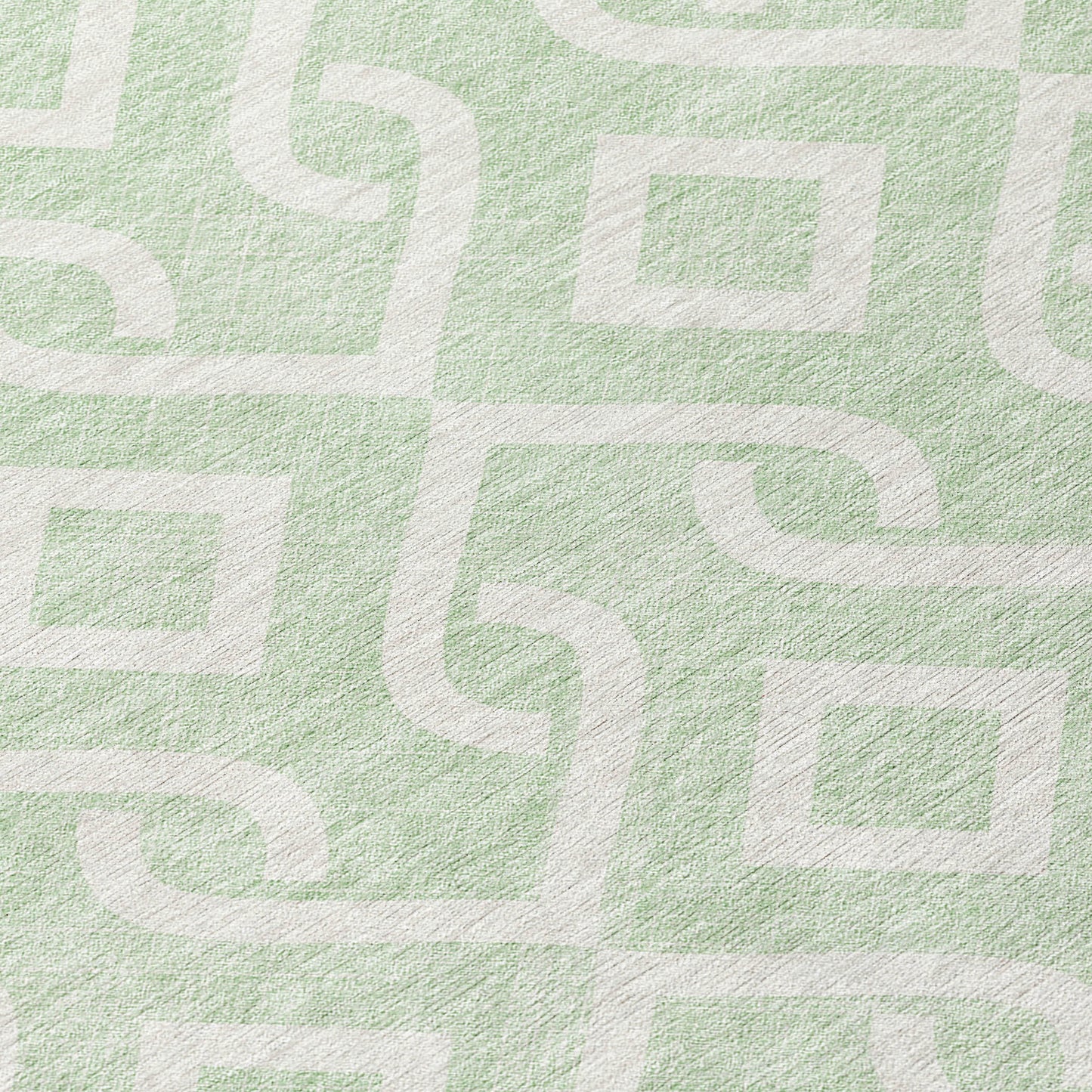 Addison Rugs Offset Stripes Mint Washable Indoor-Outdoor Rug