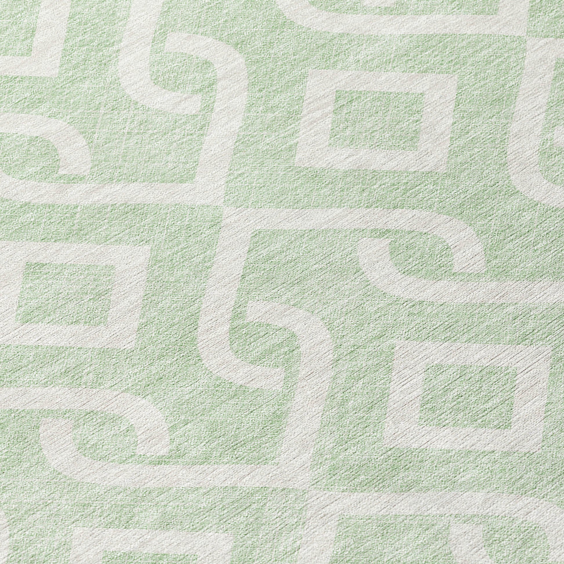 Addison Rugs Offset Stripes Mint Washable Indoor-Outdoor Rug