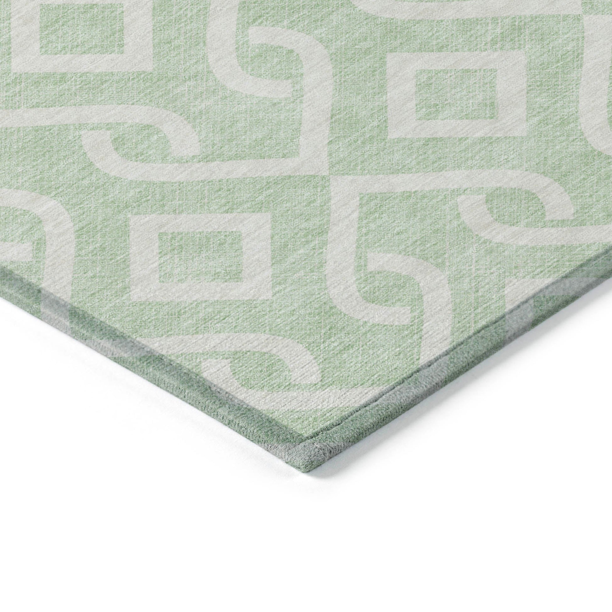 Addison Rugs Offset Stripes Mint Washable Indoor-Outdoor Rug