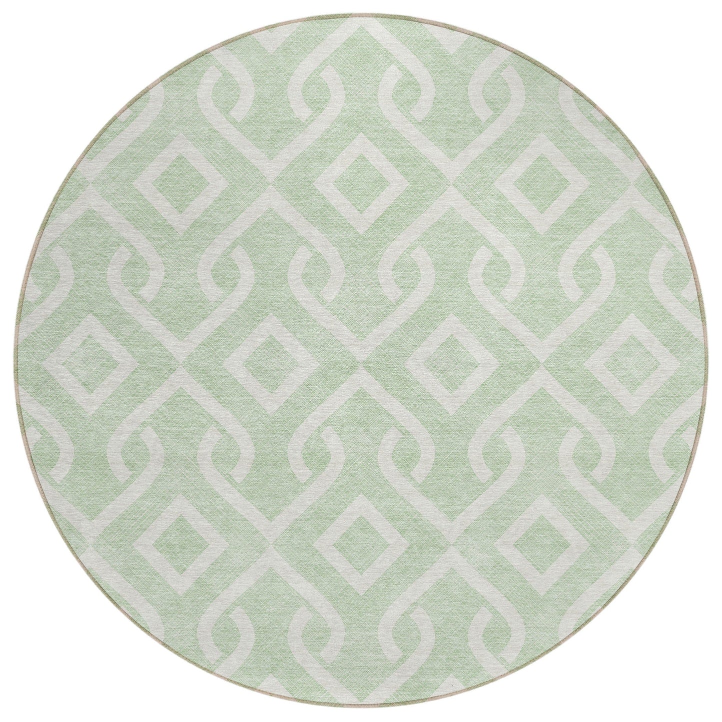 Addison Rugs Offset Stripes Mint Washable Indoor-Outdoor Rug