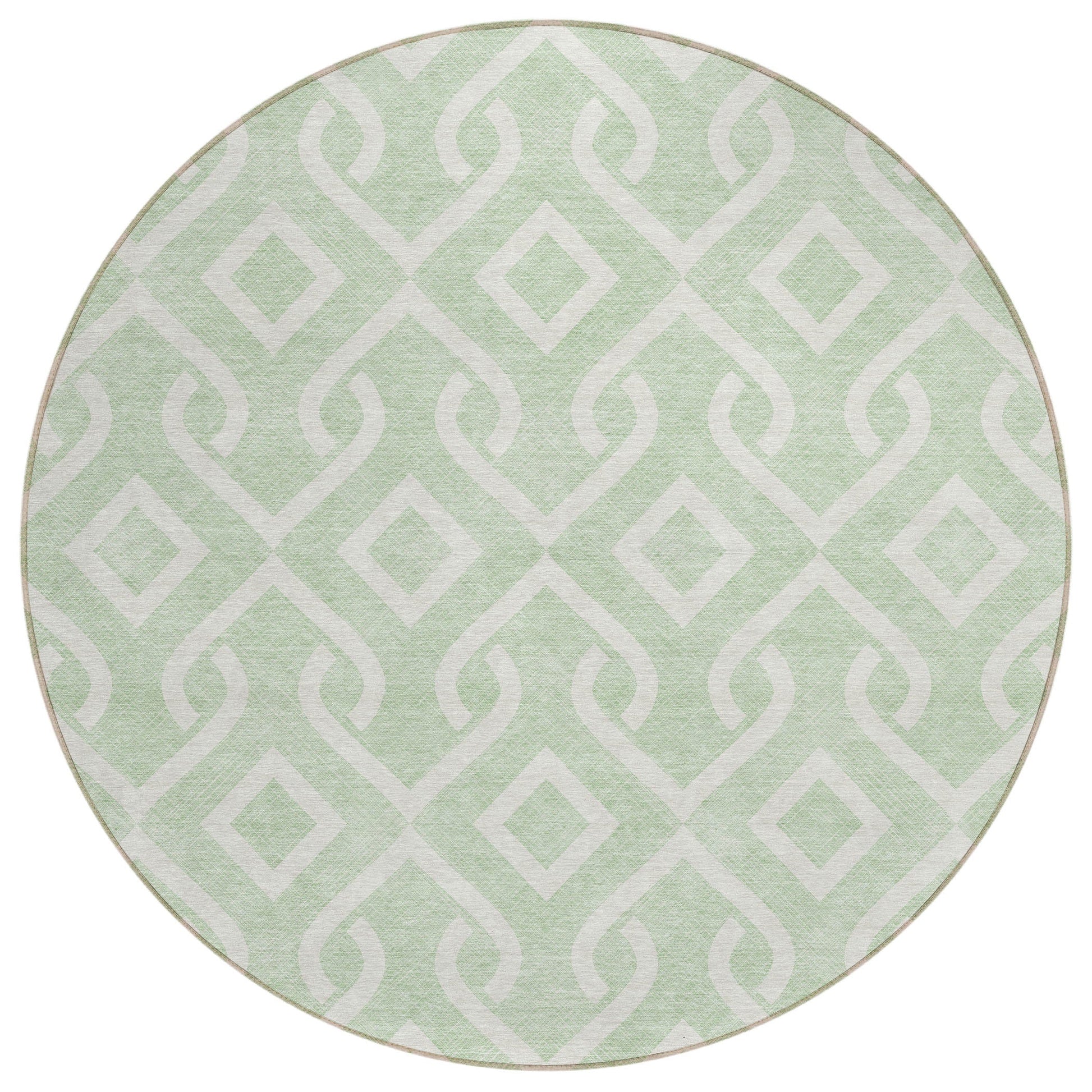 Addison Rugs Offset Stripes Mint Washable Indoor-Outdoor Rug