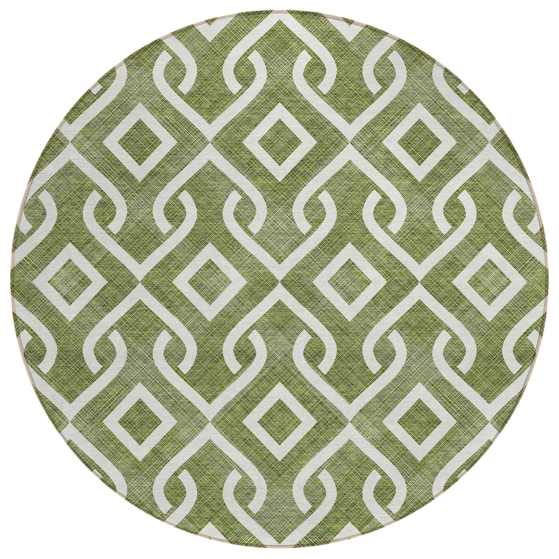 Addison Rugs Offset Stripes Olive Washable Indoor-Outdoor Rug