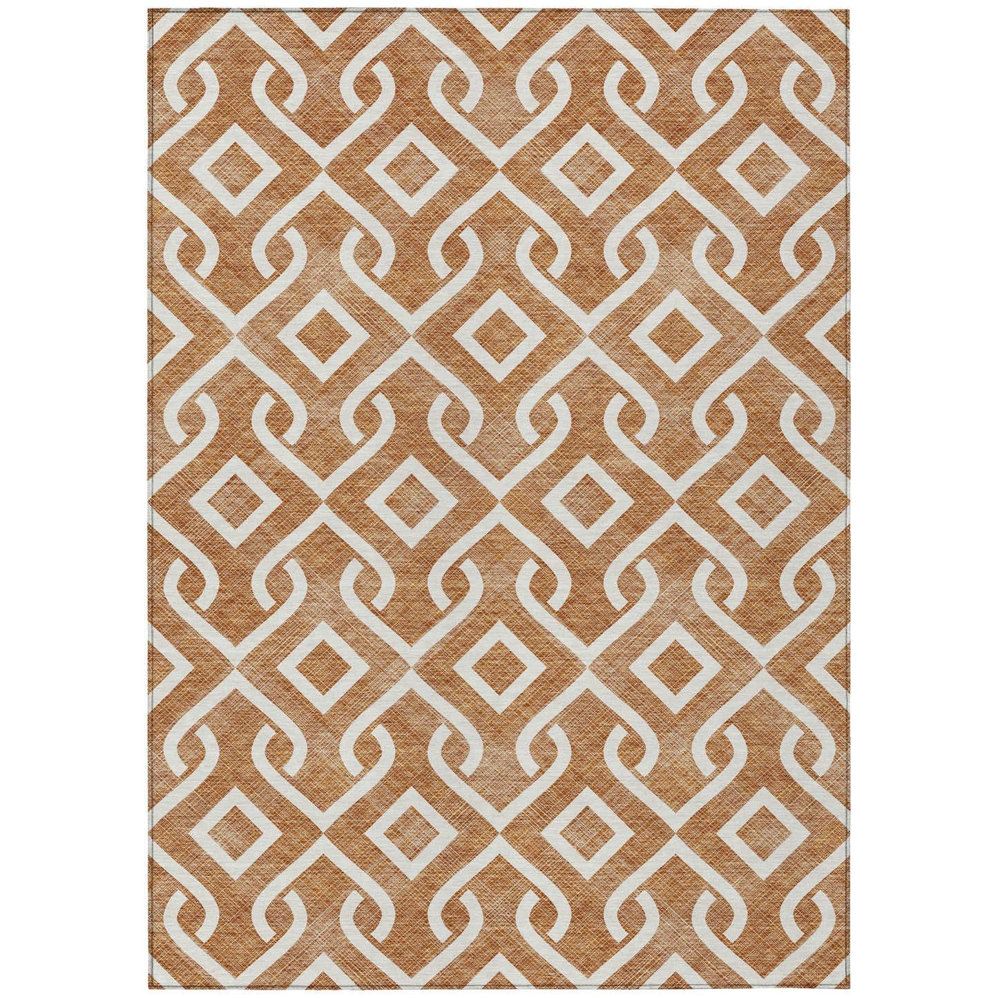 Addison Rugs Offset Stripes Paprika Washable Indoor-Outdoor Rug