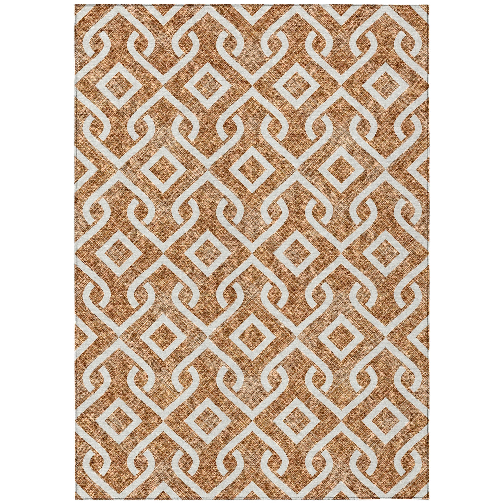 Addison Rugs Offset Stripes Paprika Washable Indoor-Outdoor Rug