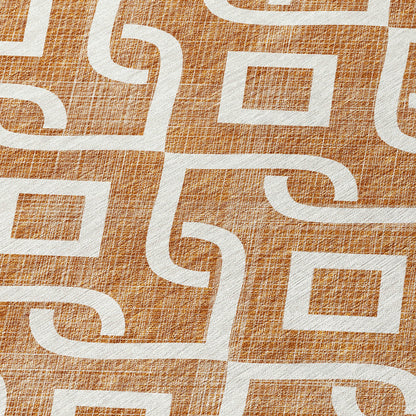 Addison Rugs Offset Stripes Paprika Washable Indoor-Outdoor Rug