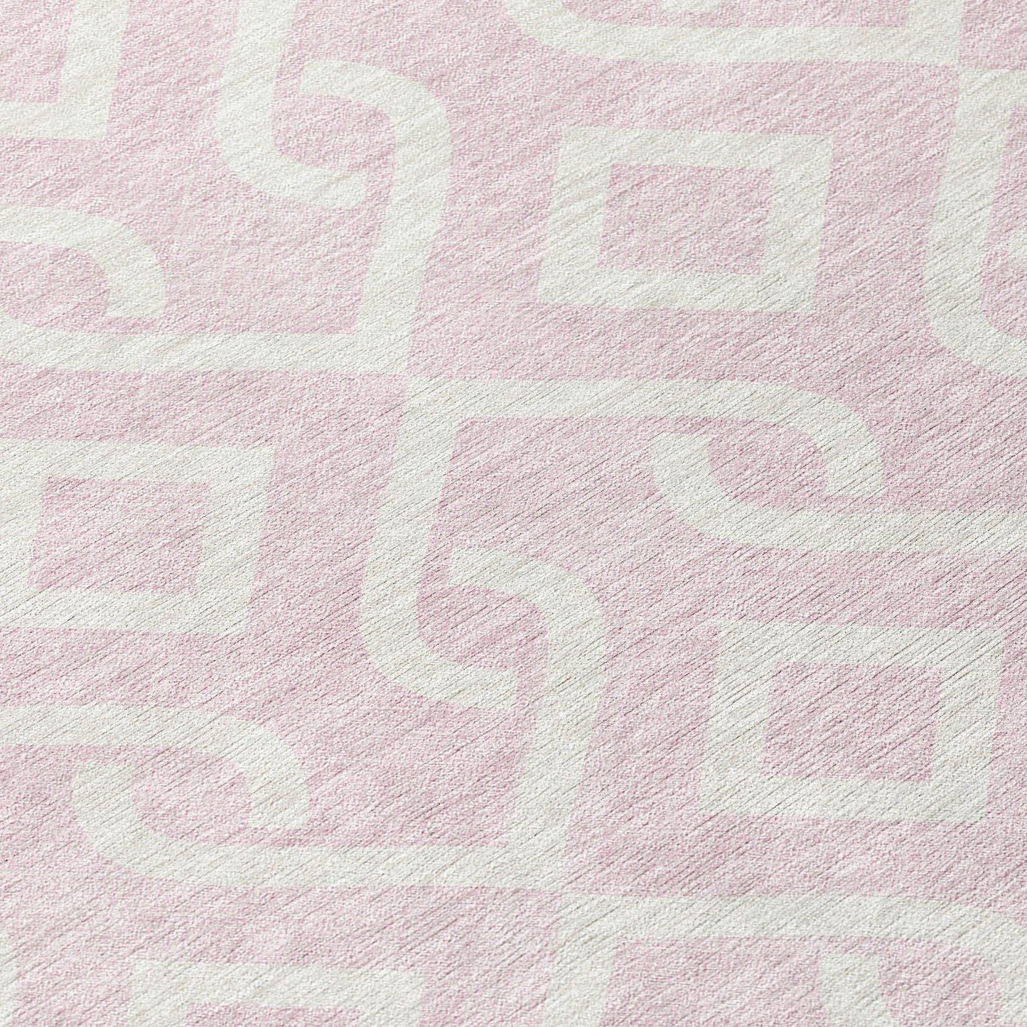 Addison Rugs Offset Stripes Pink Washable Indoor-Outdoor Rug