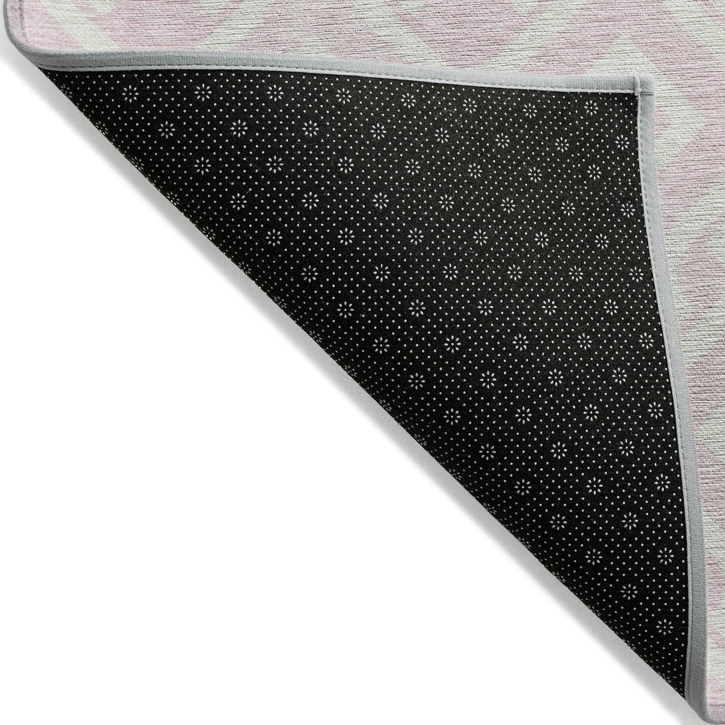 Addison Rugs Offset Stripes Pink Washable Indoor-Outdoor Rug