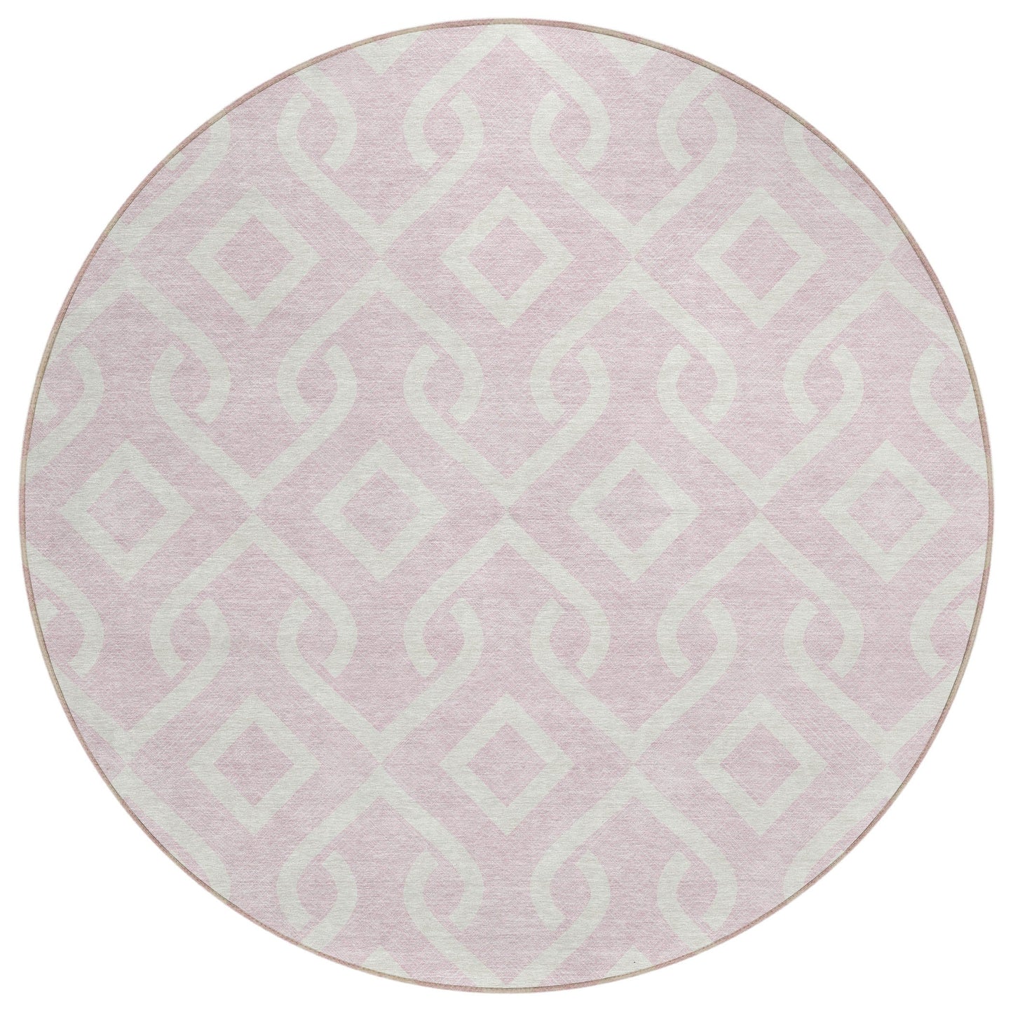Addison Rugs Offset Stripes Pink Washable Indoor-Outdoor Rug