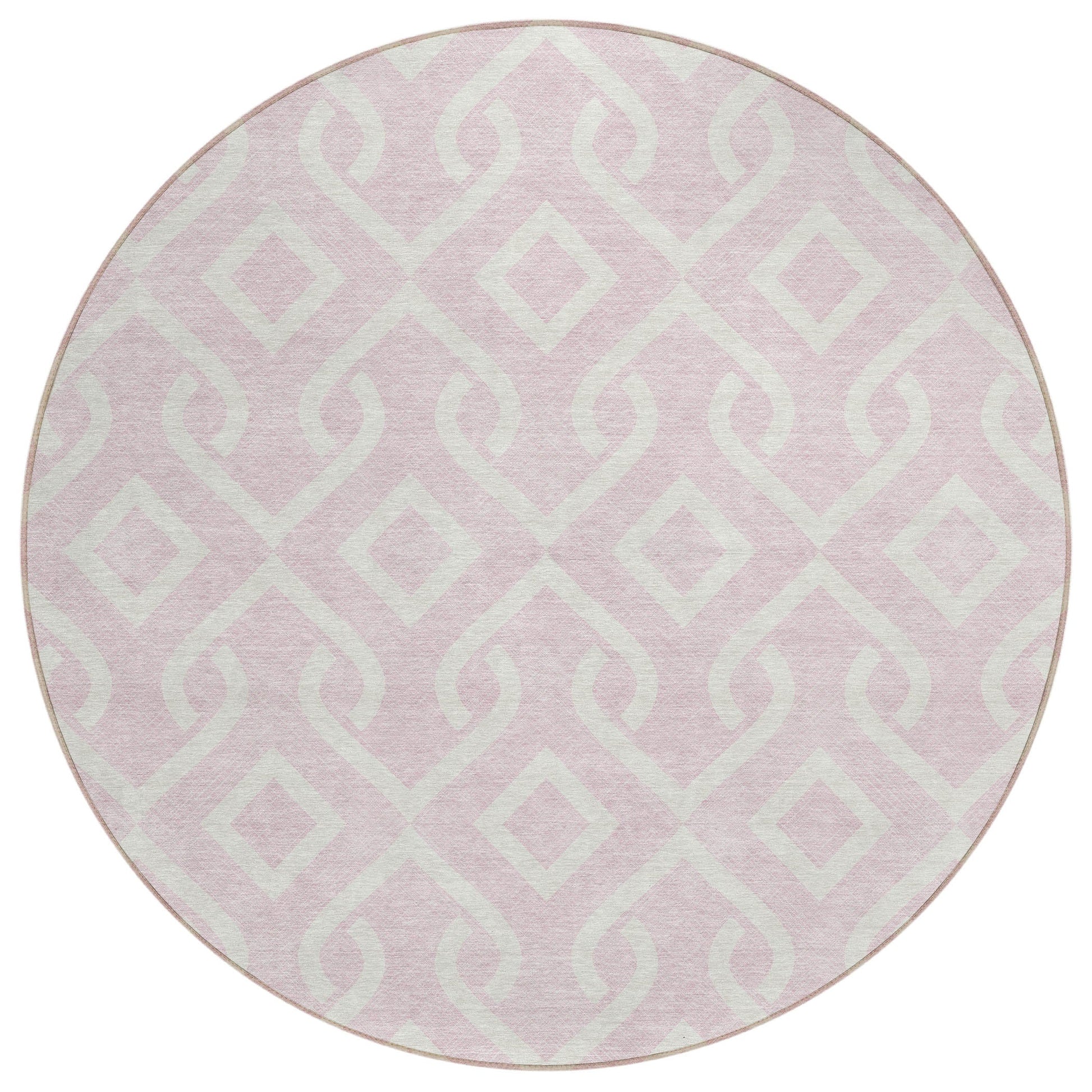 Addison Rugs Offset Stripes Pink Washable Indoor-Outdoor Rug