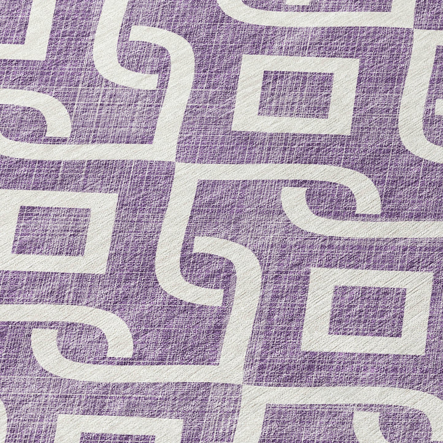 Addison Rugs Offset Stripes Purple Washable Indoor-Outdoor Rug