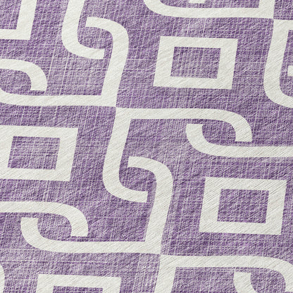 Addison Rugs Offset Stripes Purple Washable Indoor-Outdoor Rug