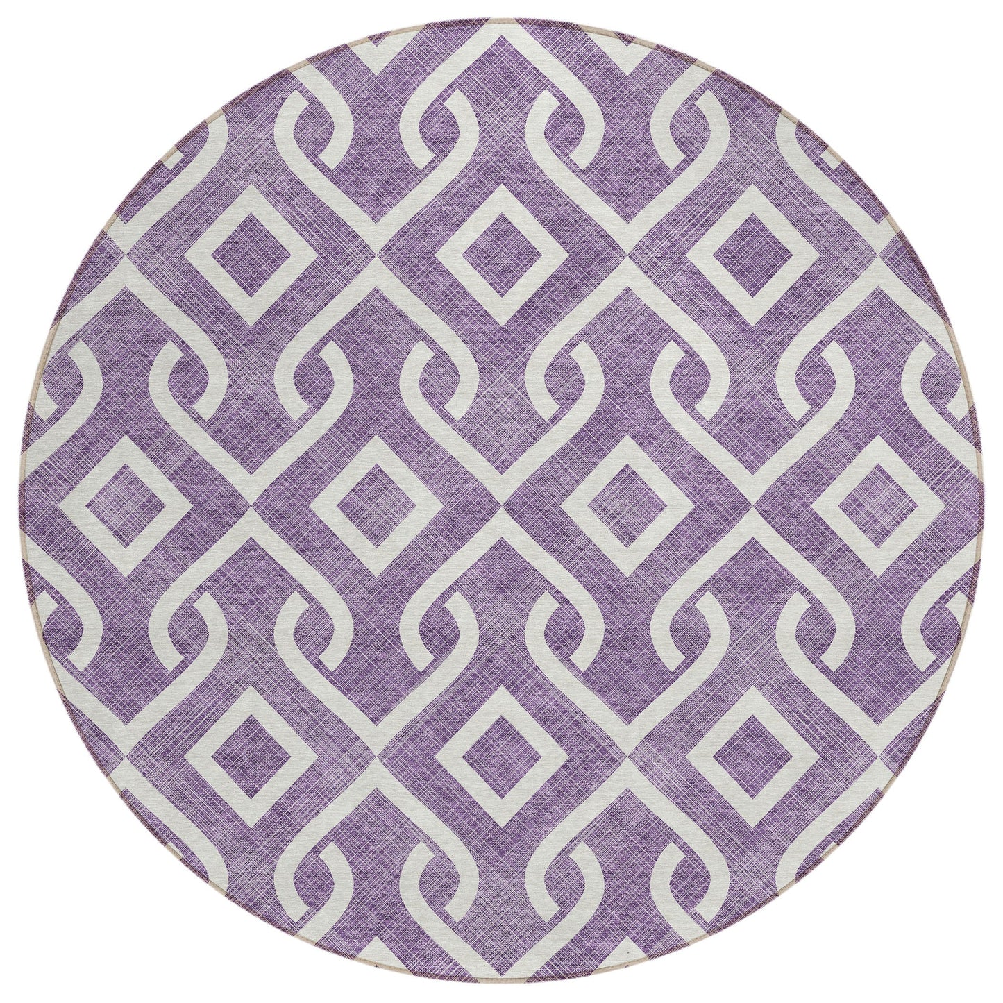 Addison Rugs Offset Stripes Purple Washable Indoor-Outdoor Rug