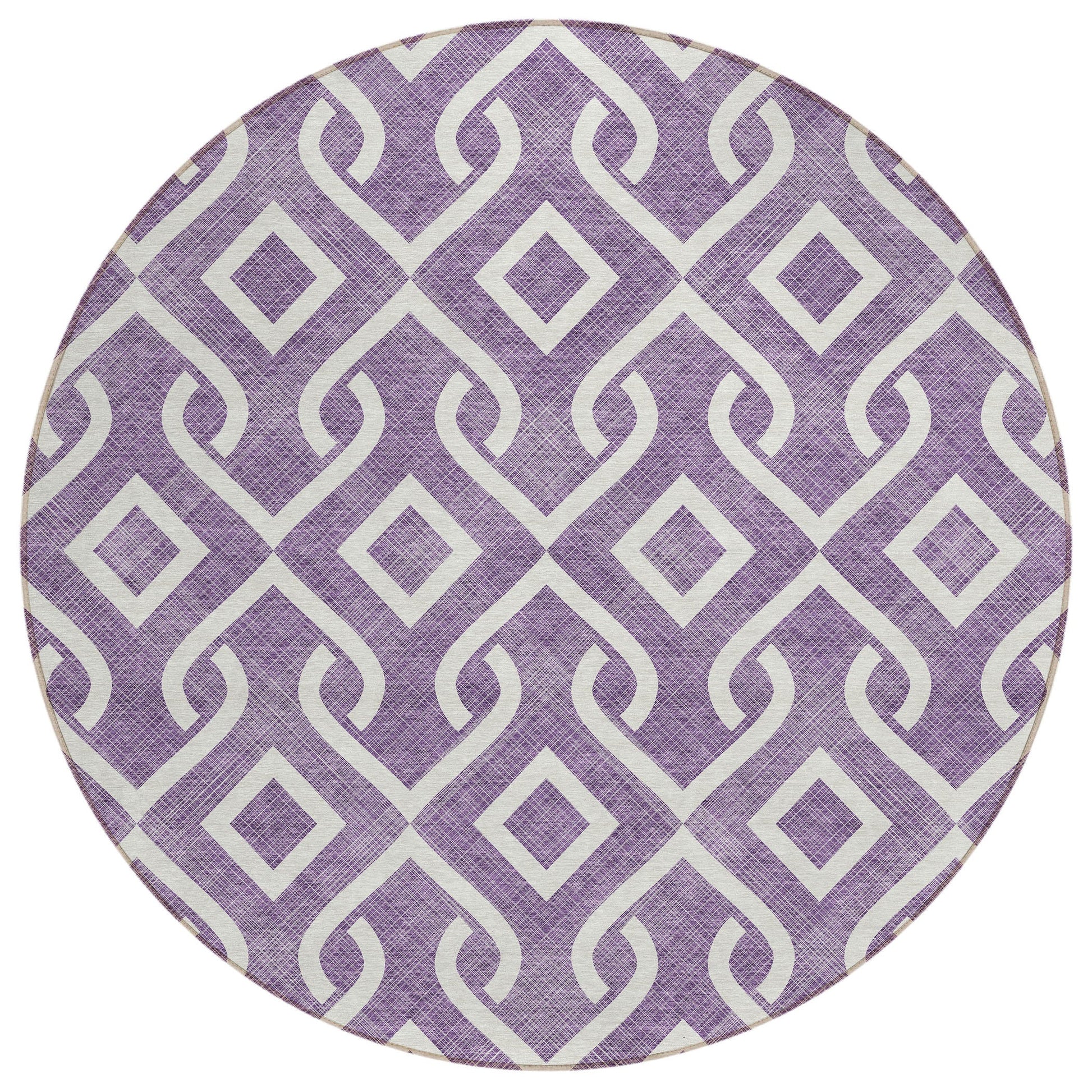 Addison Rugs Offset Stripes Purple Washable Indoor-Outdoor Rug