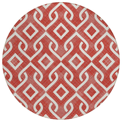 Addison Rugs Offset Stripes Red Washable Indoor-Outdoor Rug