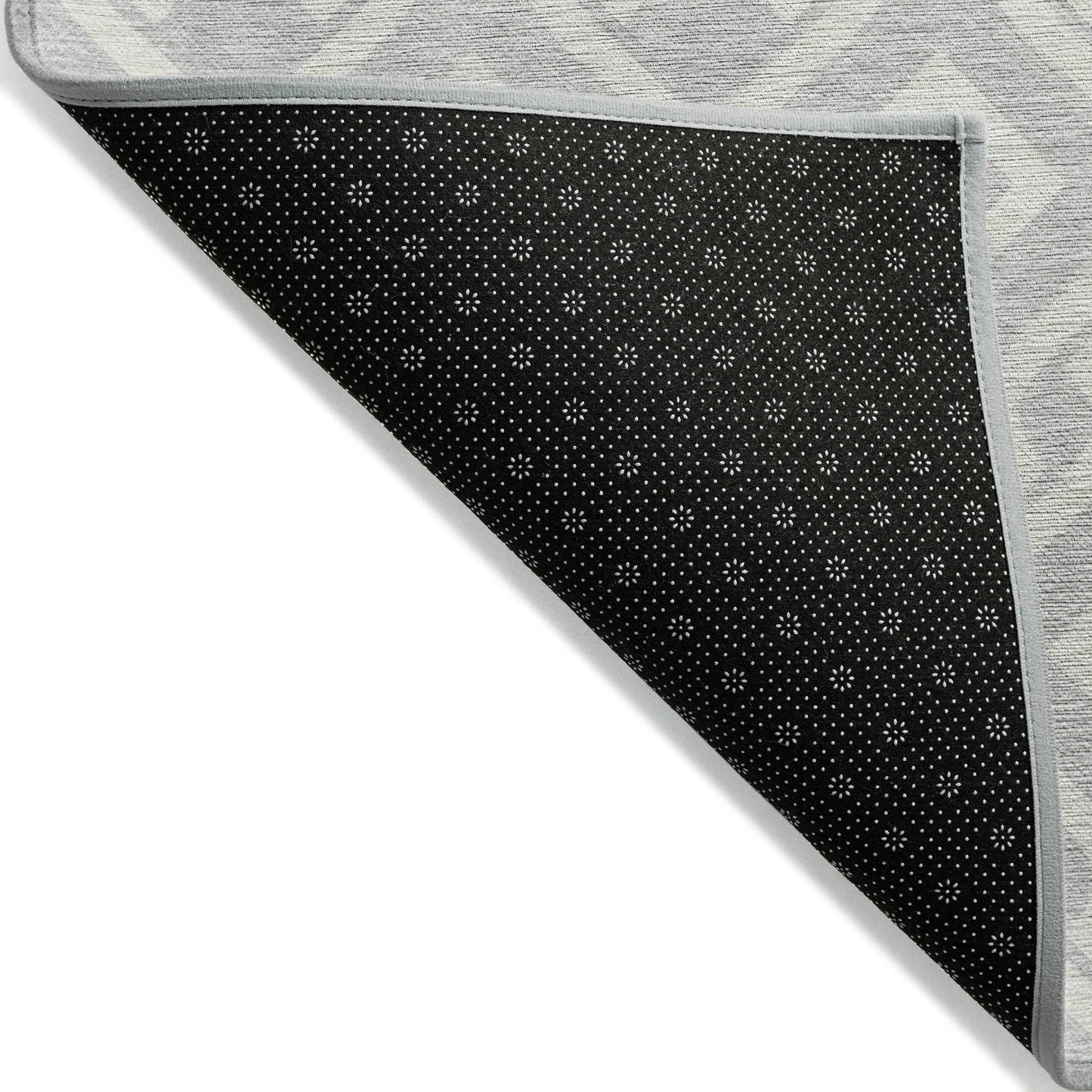 Addison Rugs Offset Stripes Silver Washable Indoor-Outdoor Rug