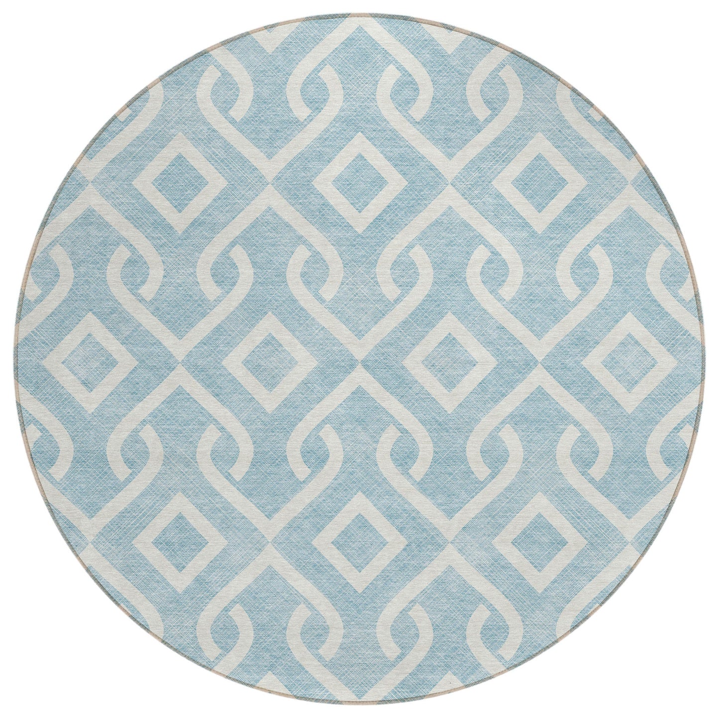 Addison Rugs Offset Stripes Sky Washable Indoor-Outdoor Rug
