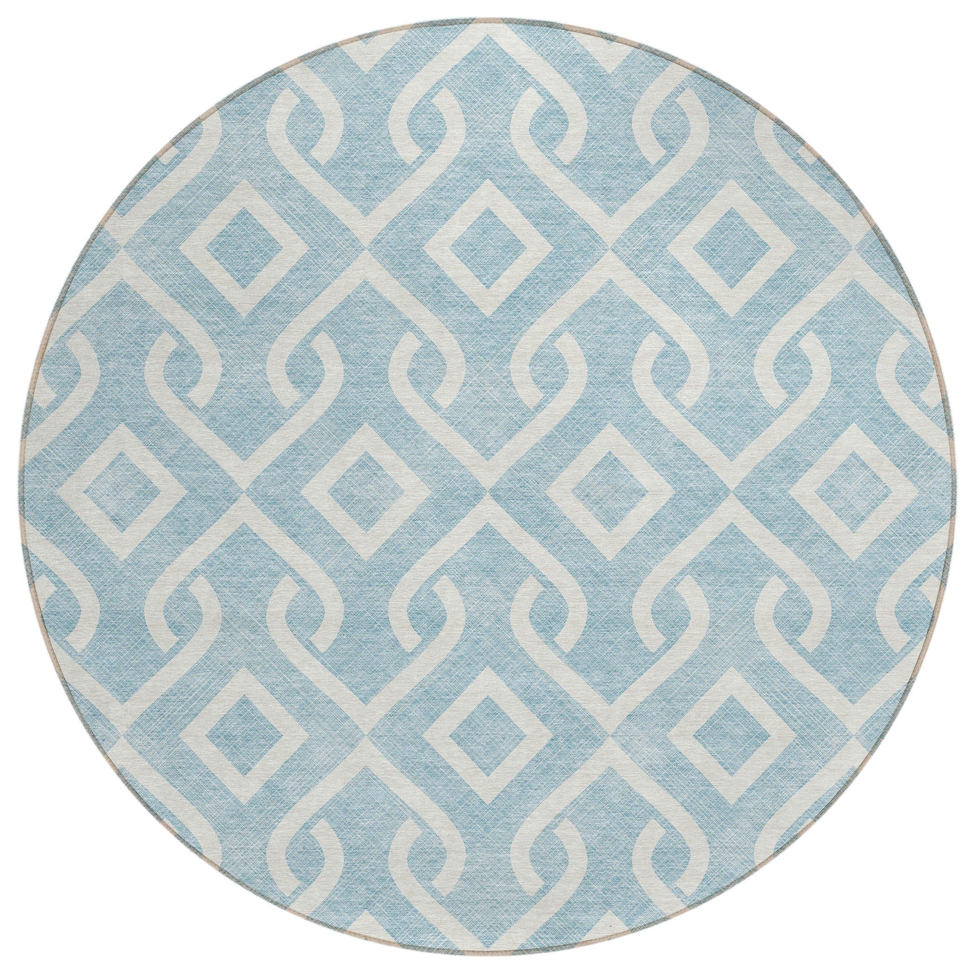 Addison Rugs Offset Stripes Sky Washable Indoor-Outdoor Rug