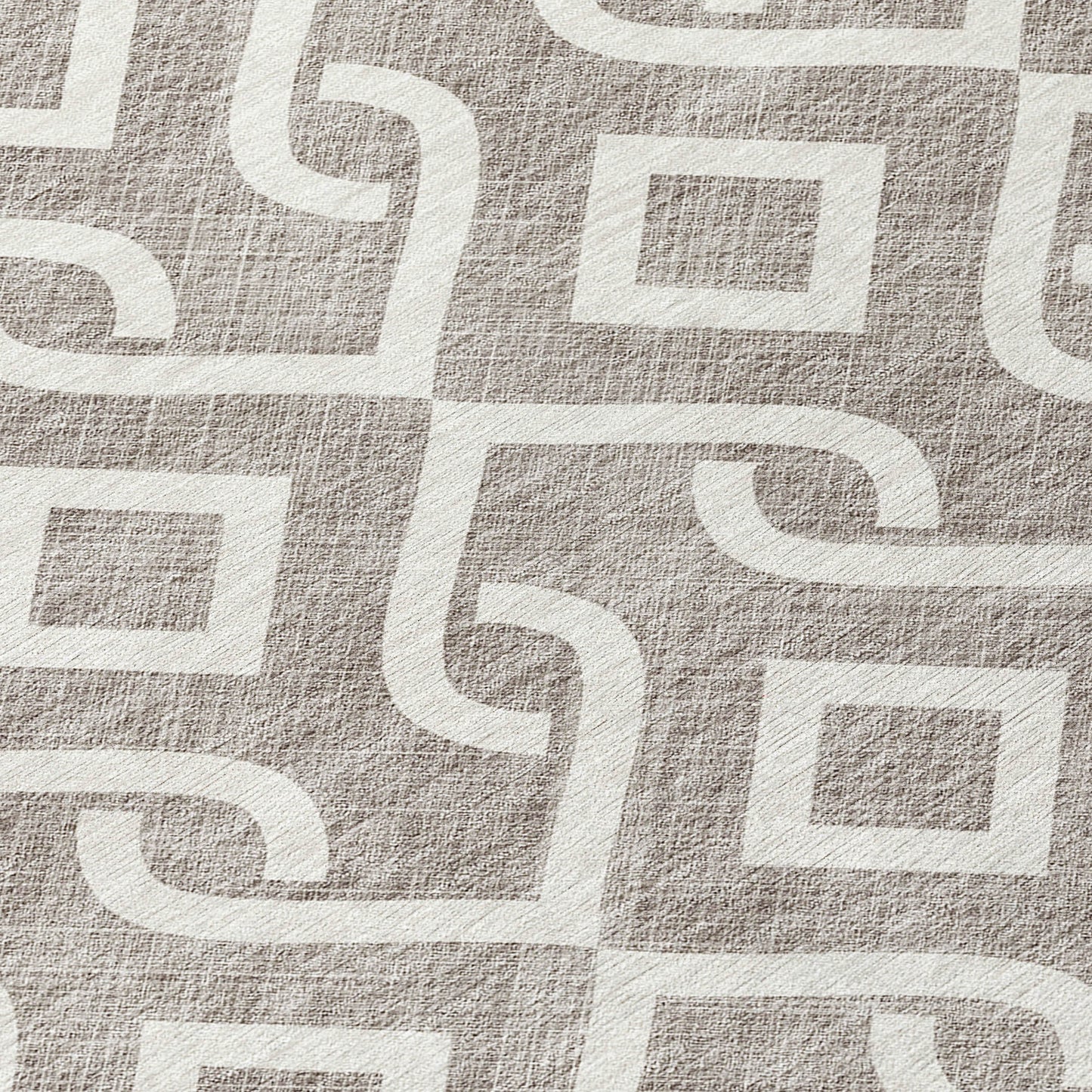 Addison Rugs Offset Stripes Taupe Washable Indoor-Outdoor Rug