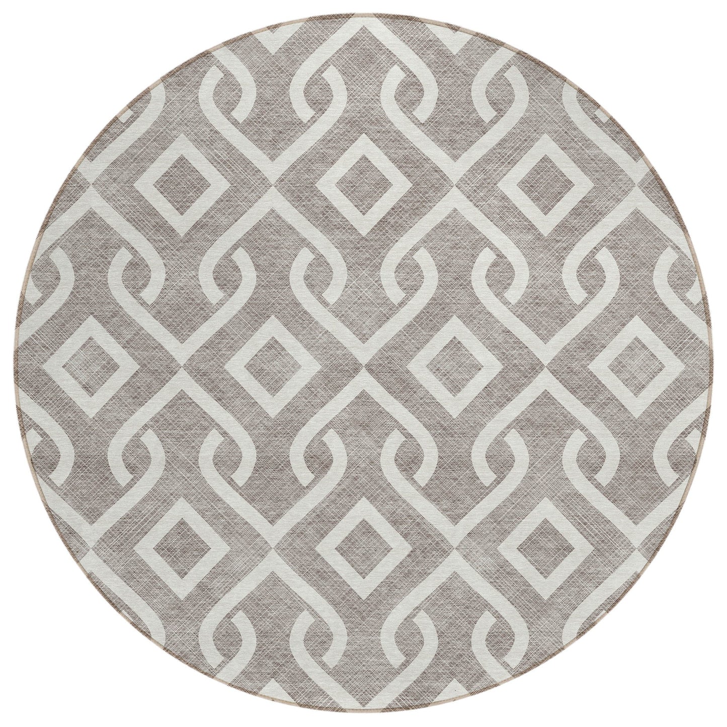 Addison Rugs Offset Stripes Taupe Washable Indoor-Outdoor Rug