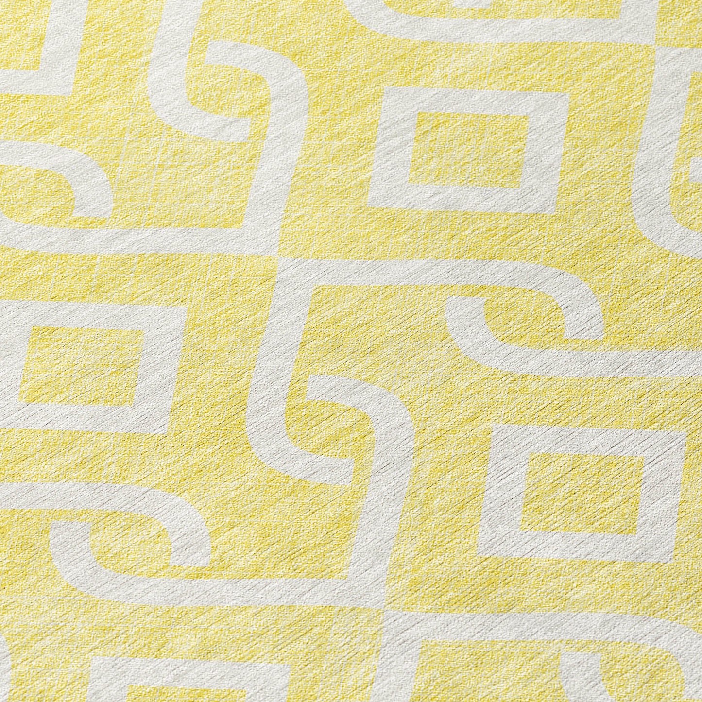 Addison Rugs Offset Stripes Yellow Washable Indoor-Outdoor Rug